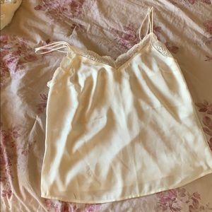 Silky Cream Lace Abercrombie & Fitch Top